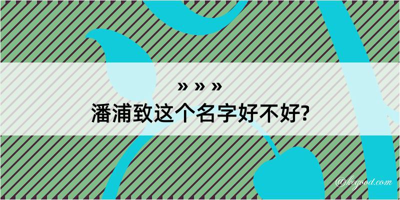 潘浦致这个名字好不好?