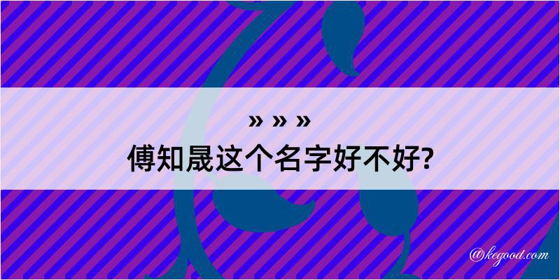 傅知晟这个名字好不好?