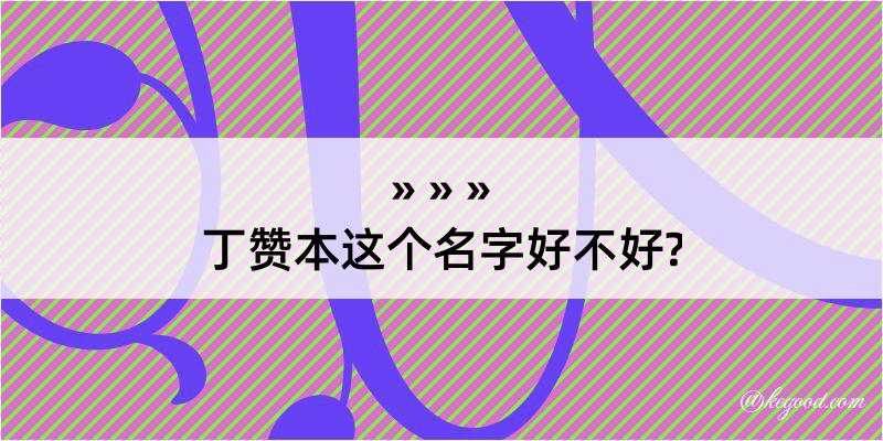 丁赞本这个名字好不好?