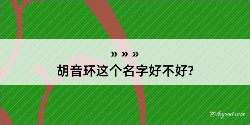 胡音环这个名字好不好?