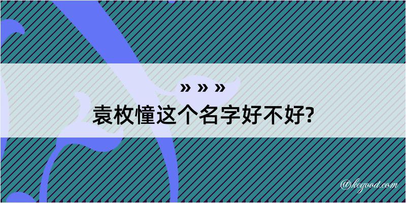 袁枚憧这个名字好不好?