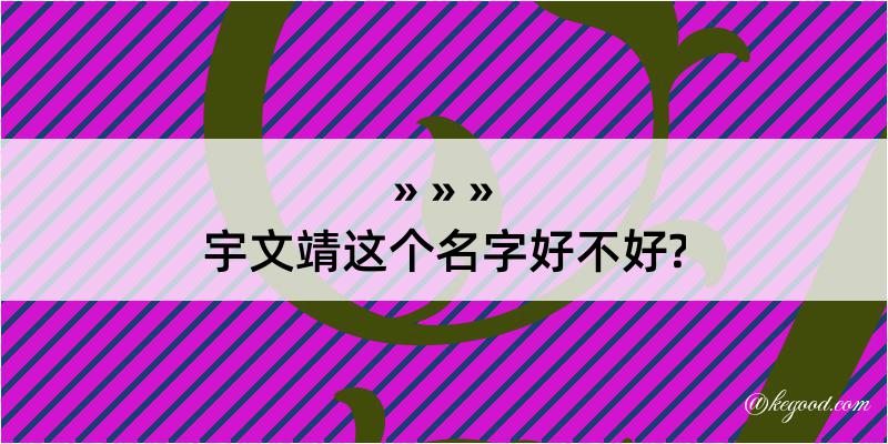 宇文靖这个名字好不好?