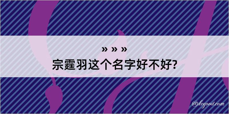 宗霆羽这个名字好不好?