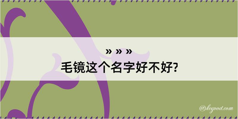 毛镜这个名字好不好?