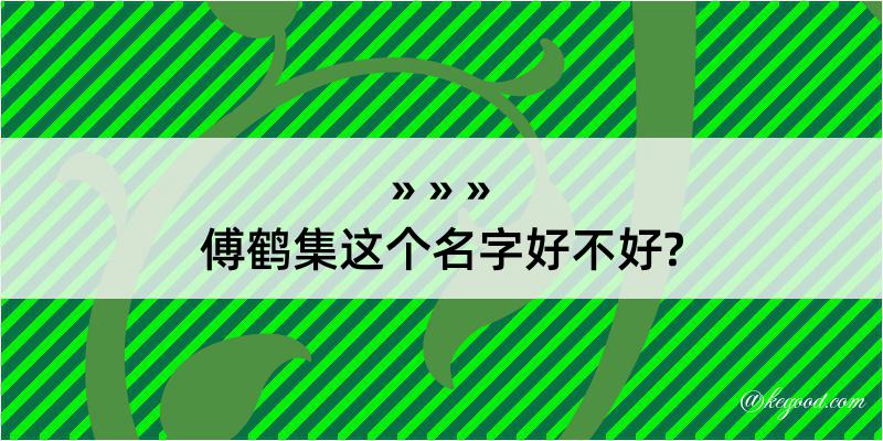 傅鹤集这个名字好不好?