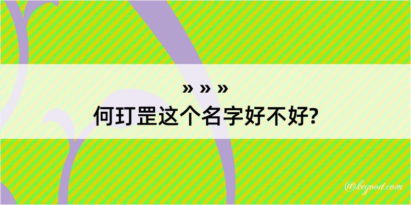 何玎罡这个名字好不好?