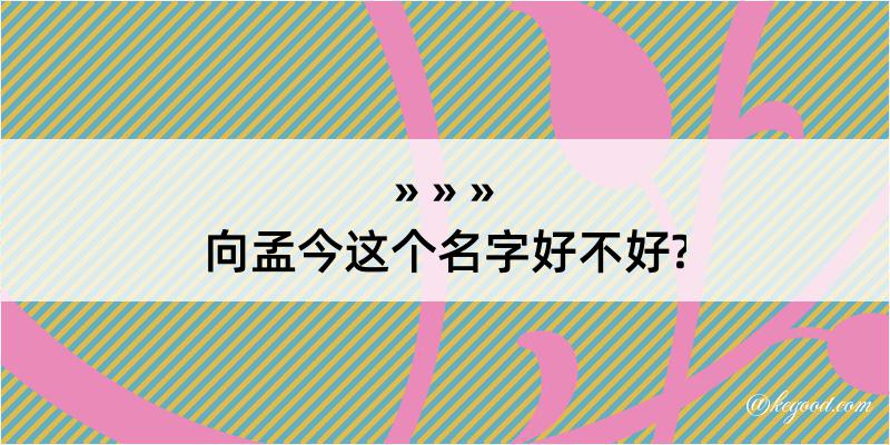 向孟今这个名字好不好?