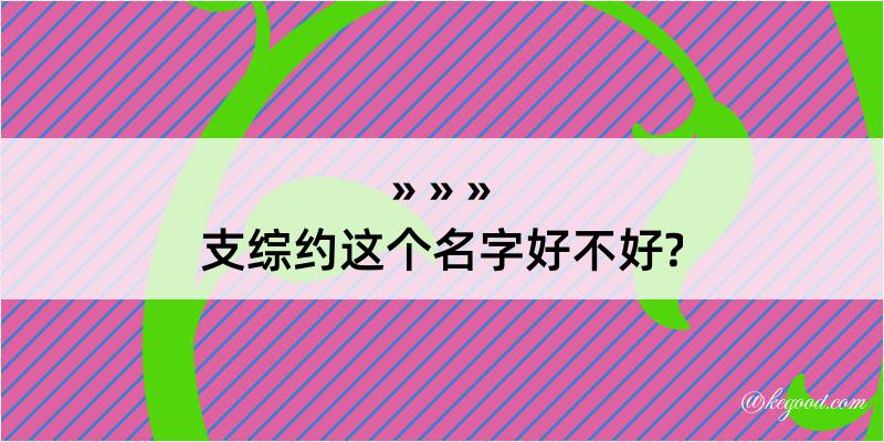 支综约这个名字好不好?