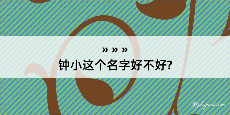 钟小这个名字好不好?