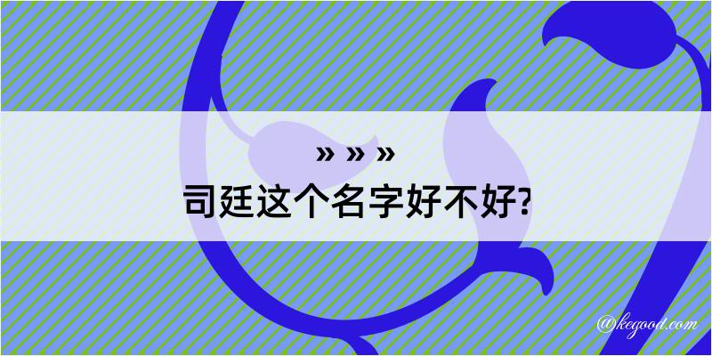 司廷这个名字好不好?