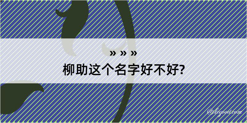 柳助这个名字好不好?