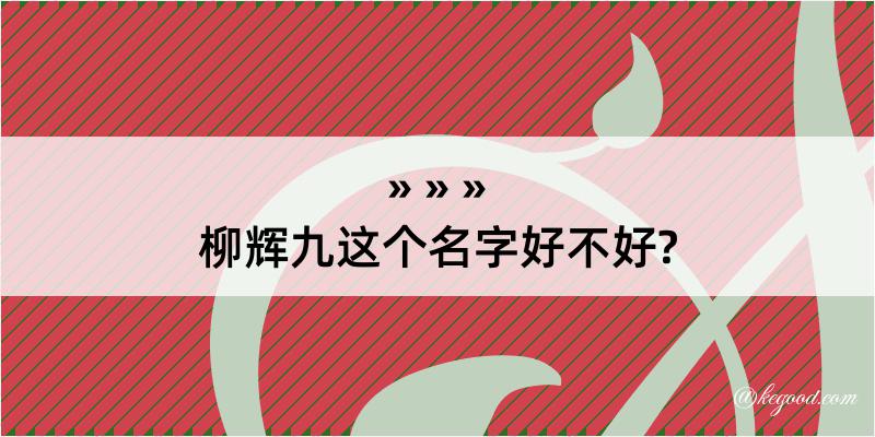 柳辉九这个名字好不好?