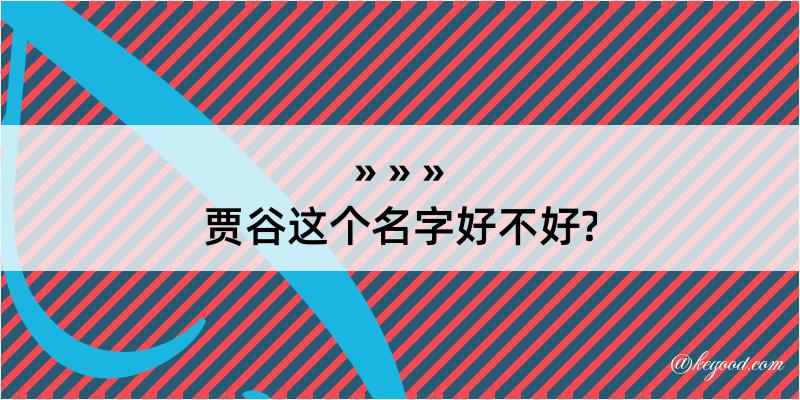 贾谷这个名字好不好?