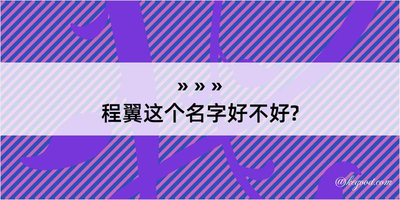 程翼这个名字好不好?