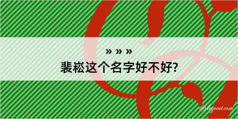 裴崧这个名字好不好?