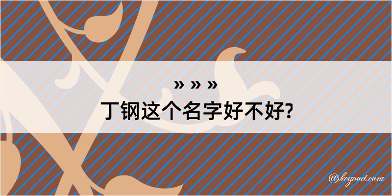 丁钢这个名字好不好?