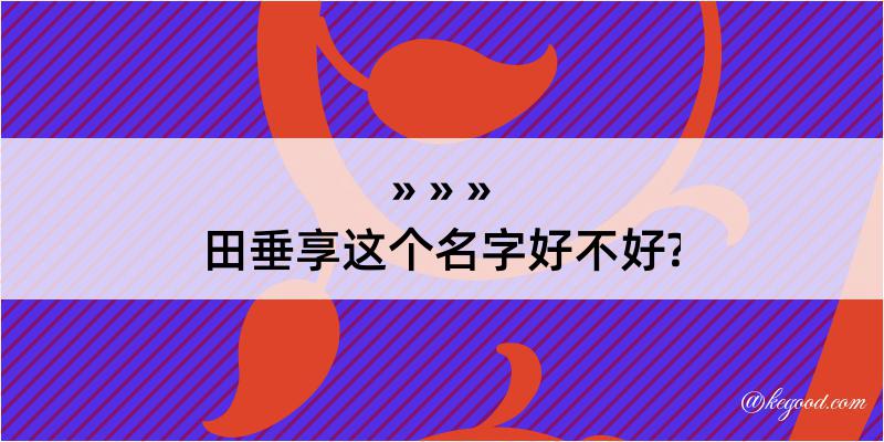 田垂享这个名字好不好?