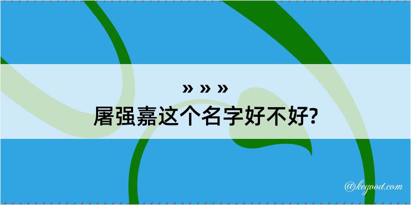 屠强嘉这个名字好不好?