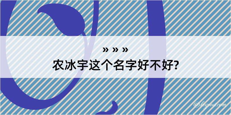 农冰宇这个名字好不好?