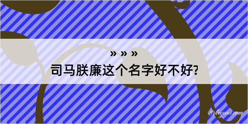 司马朕廉这个名字好不好?