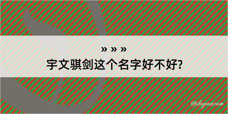 宇文骐剑这个名字好不好?