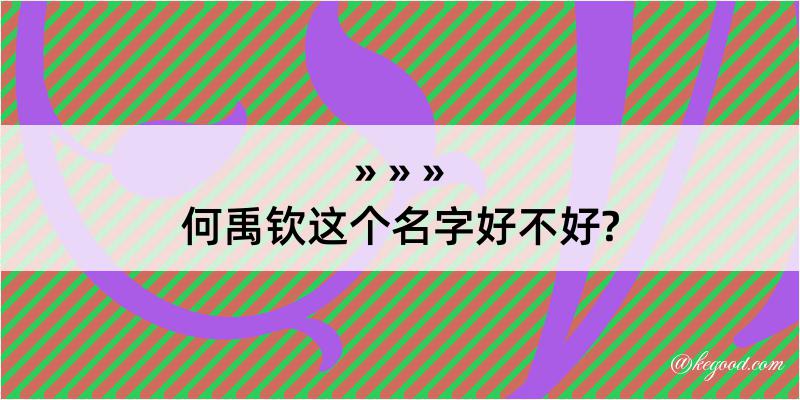 何禹钦这个名字好不好?