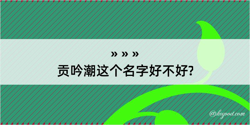 贡吟潮这个名字好不好?