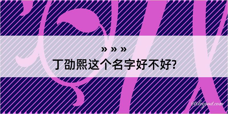 丁劭熙这个名字好不好?