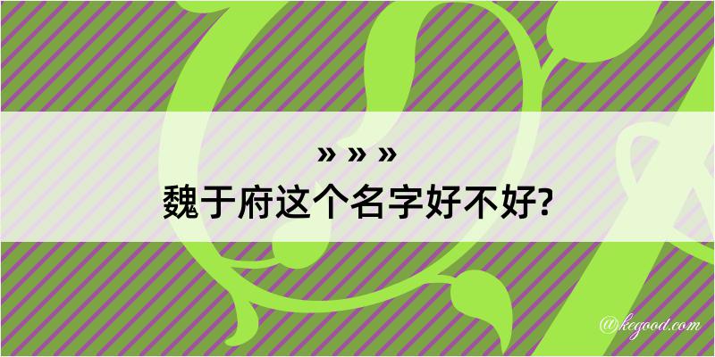 魏于府这个名字好不好?