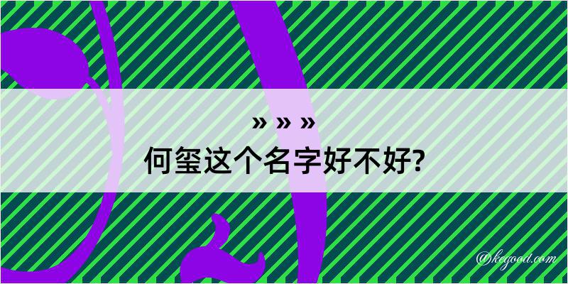 何玺这个名字好不好?