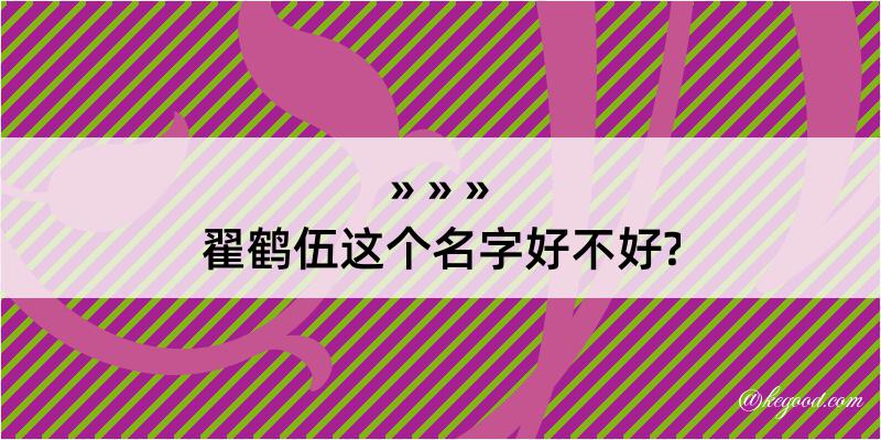 翟鹤伍这个名字好不好?