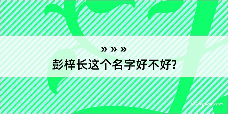 彭梓长这个名字好不好?