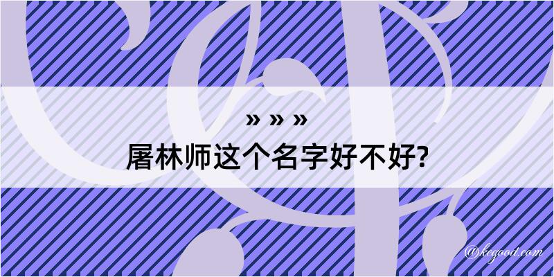 屠林师这个名字好不好?