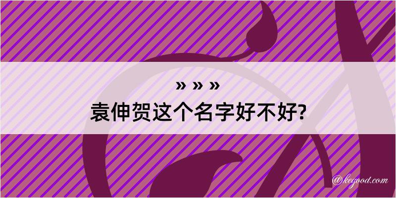 袁伸贺这个名字好不好?