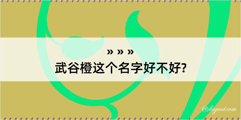 武谷橙这个名字好不好?