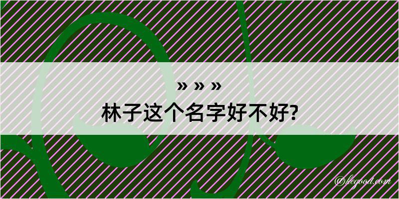 林子这个名字好不好?