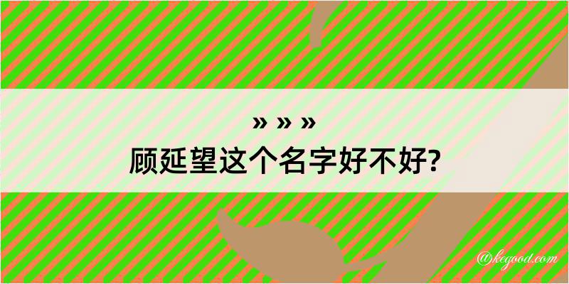 顾延望这个名字好不好?