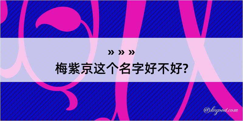 梅紫京这个名字好不好?