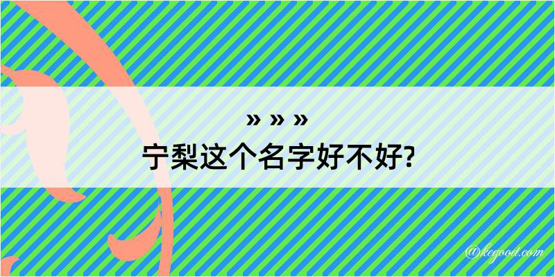 宁梨这个名字好不好?