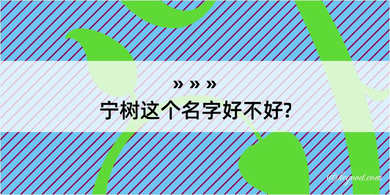 宁树这个名字好不好?