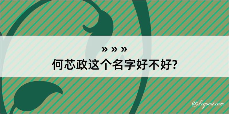 何芯政这个名字好不好?