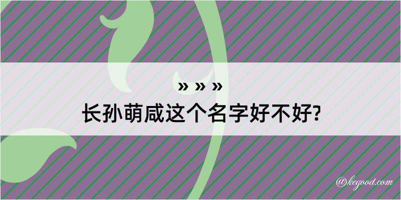 长孙萌咸这个名字好不好?