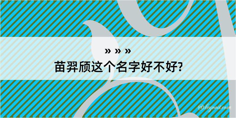 苗羿颀这个名字好不好?