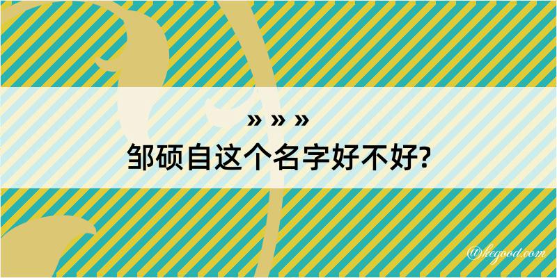 邹硕自这个名字好不好?