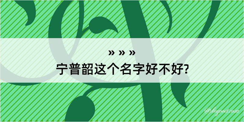 宁普韶这个名字好不好?