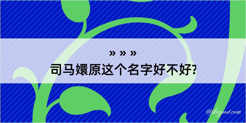 司马嬛原这个名字好不好?