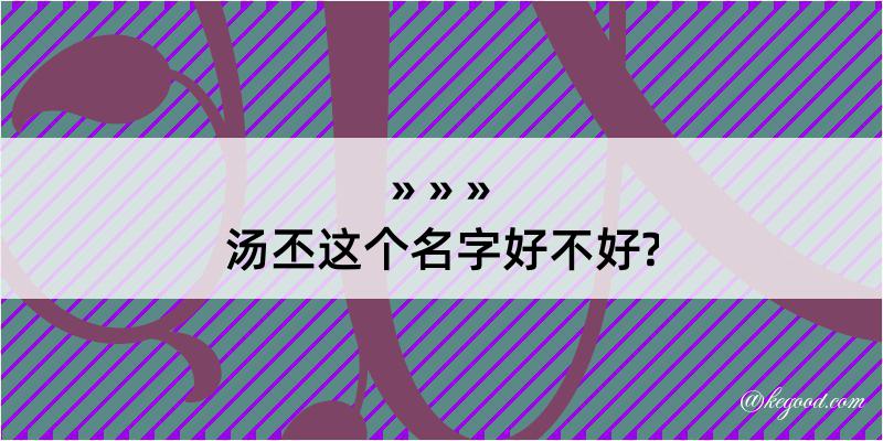 汤丕这个名字好不好?