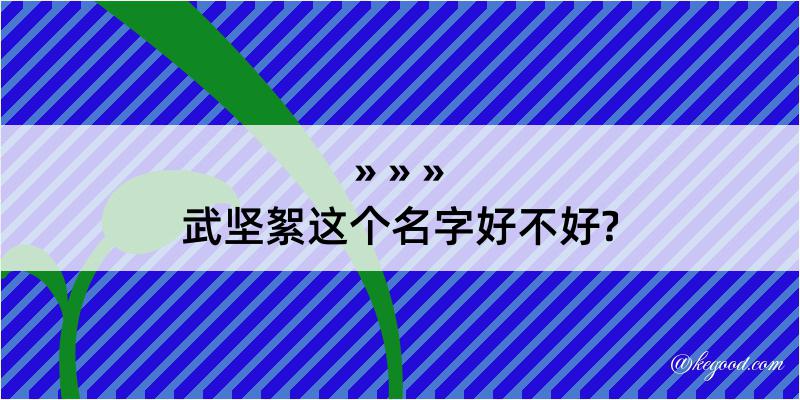 武坚絮这个名字好不好?