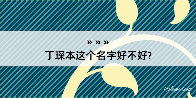 丁琛本这个名字好不好?