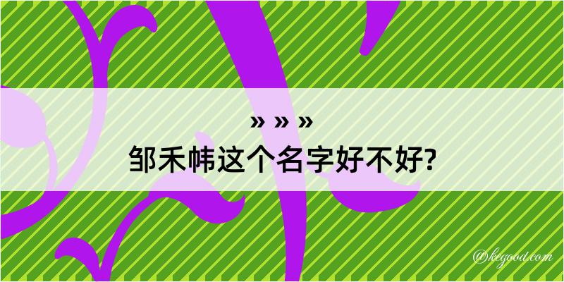 邹禾帏这个名字好不好?